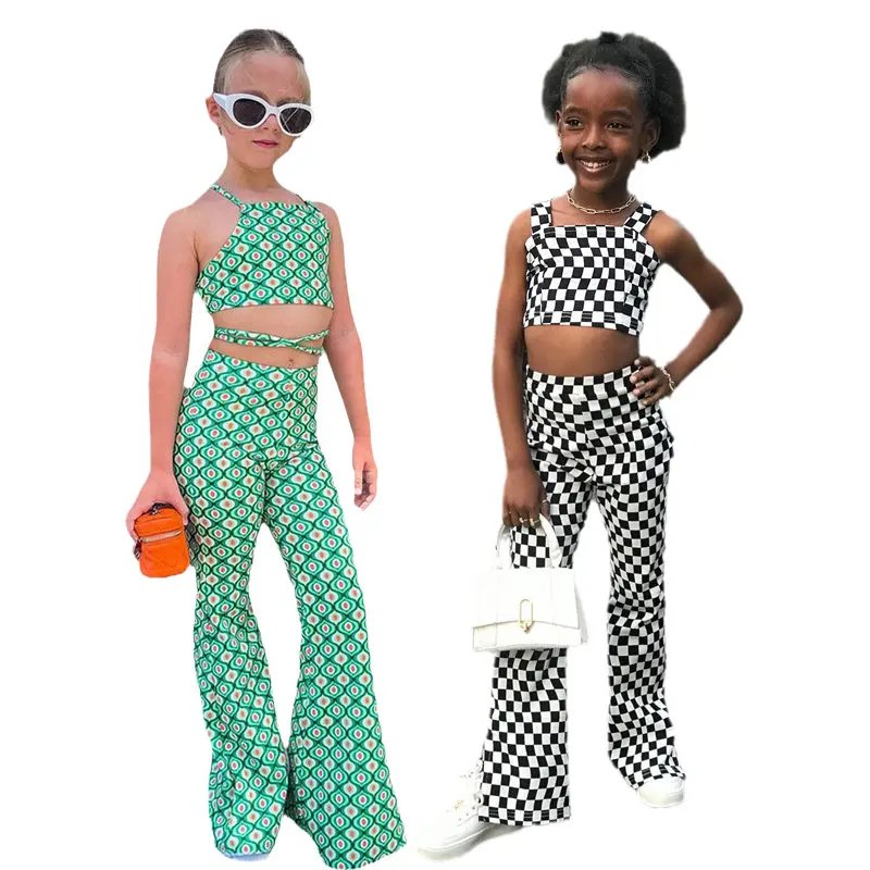 Летняя одежда для девочек 1-8 лет, комплект из 2 предметов, топ без рукавов в рубчик + брюки в клетку, Детская уличная одежда, костюм
Летняя одежда для девочек 1-8 лет, комплект из 2 предметов, топ без рукавов в рубчик + брюки в клетку, Детская уличная одежда, костюм