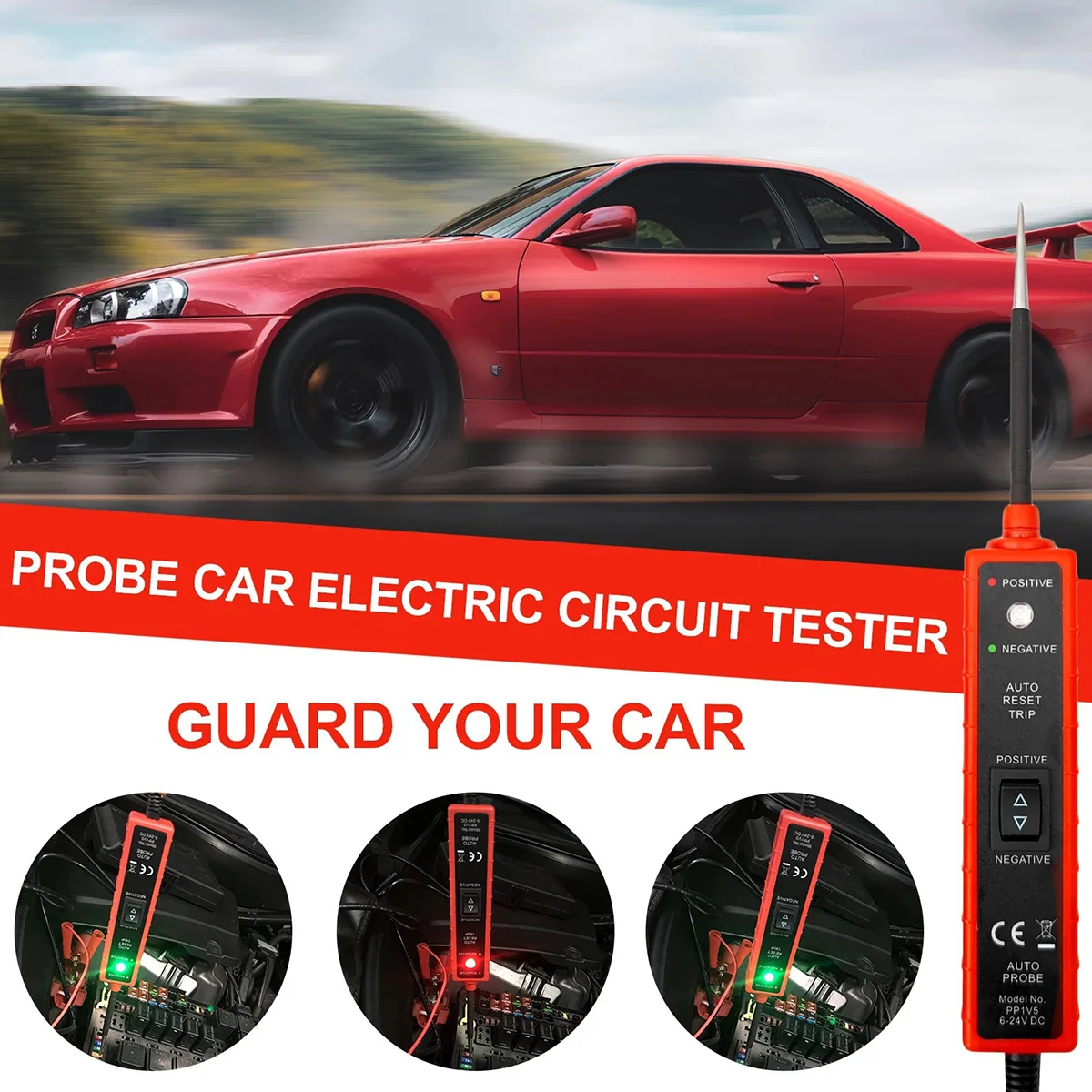 Electrical Circuit Tester 6-24V Circuit Tester Electrical Tester Polarity Continuity Tester with Indicator Circuit Electrical
Electrical Circuit Tester 6-24V Circuit Tester Electrical Tester Polarity Continuity Tester with Indicator Circuit Electrical