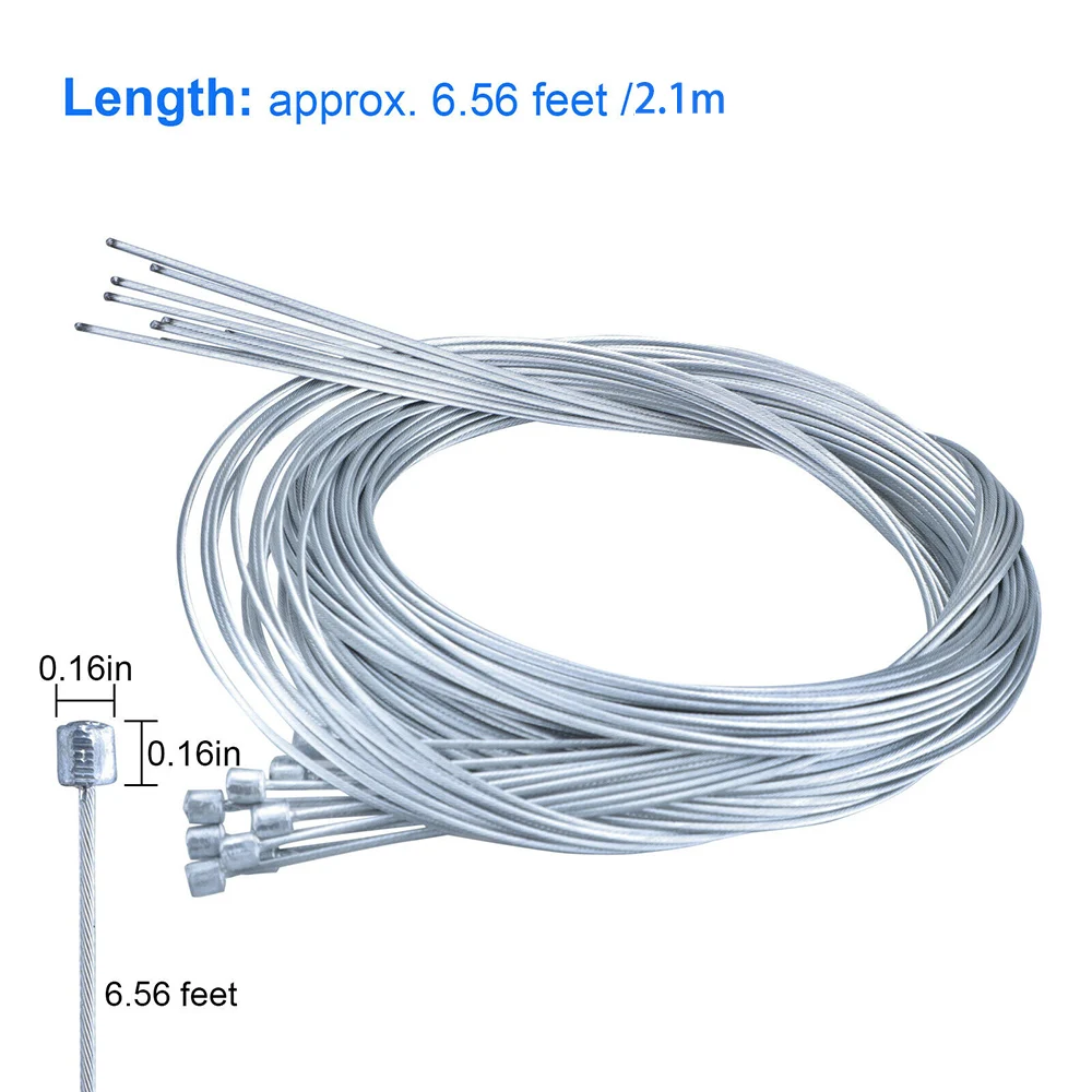 Silver Derailleur Cables 2.1m Gear Inner Shifter Stainless Steel Wire 10X Bicycle Cable Derailleur High quality
Silver Derailleur Cables 2.1m Gear Inner Shifter Stainless Steel Wire 10X Bicycle Cable Derailleur High quality