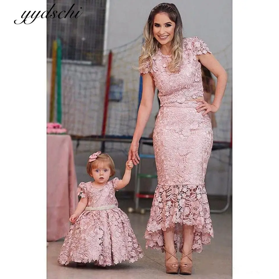 Mermaid 2022 Pink Elegant Mother And Daughter Evening Dress For Kid Fower Girl Dresses Tulle Lace Appliques Prom Gown With women
Mermaid 2022 Pink Elegant Mother And Daughter Evening Dress For Kid Fower Girl Dresses Tulle Lace Appliques Prom Gown With women