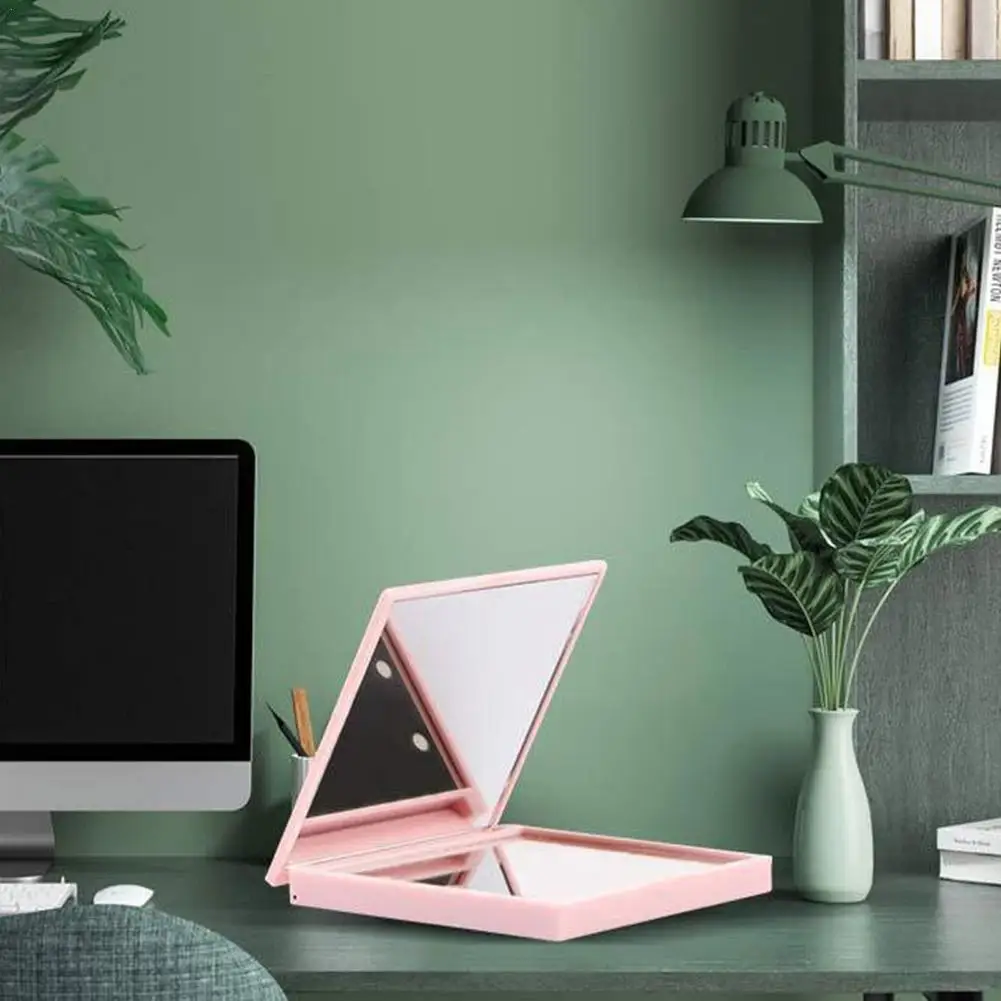 8 Led Lights Vanity Mirror Foldable Lighted Makeup Cosmetic Double-sided Hand Mirror Mirror Folding Portable Compact Mini P K6s8
8 Led Lights Vanity Mirror Foldable Lighted Makeup Cosmetic Double-sided Hand Mirror Mirror Folding Portable Compact Mini P K6s8