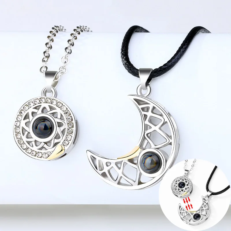 2pcs Magnetic Distance Couple Necklace for Lovers 100 Languages I Love You Projection Pendant Necklace Love Wedding Necklace
2pcs Magnetic Distance Couple Necklace for Lovers 100 Languages I Love You Projection Pendant Necklace Love Wedding Necklace
