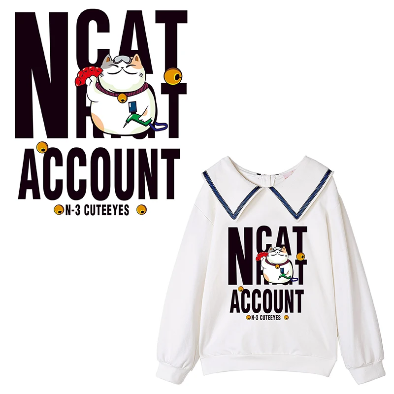 TuQiang Cute Animal Fortune Cat Stickers for Iron Transfer Clothes DIY Accessory T-shirt Dresses Washable Heat Transfer
TuQiang Cute Animal Fortune Cat Stickers for Iron Transfer Clothes DIY Accessory T-shirt Dresses Washable Heat Transfer