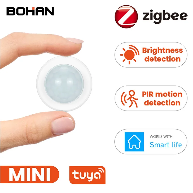 ZigBee Motion Sensor PIR IR Automation Human Body Infrared Detector Wireless Security Mini Tuya Smart Life Home Alexa Compatible
ZigBee Motion Sensor PIR IR Automation Human Body Infrared Detector Wireless Security Mini Tuya Smart Life Home Alexa Compatible