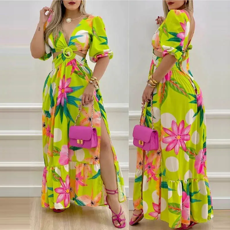 Women Sexy Deep V Neck Backless High Silt All Over Print Sexy Maxi Party Vacation Dresses Sexy Dress Women
Women Sexy Deep V Neck Backless High Silt All Over Print Sexy Maxi Party Vacation Dresses Sexy Dress Women