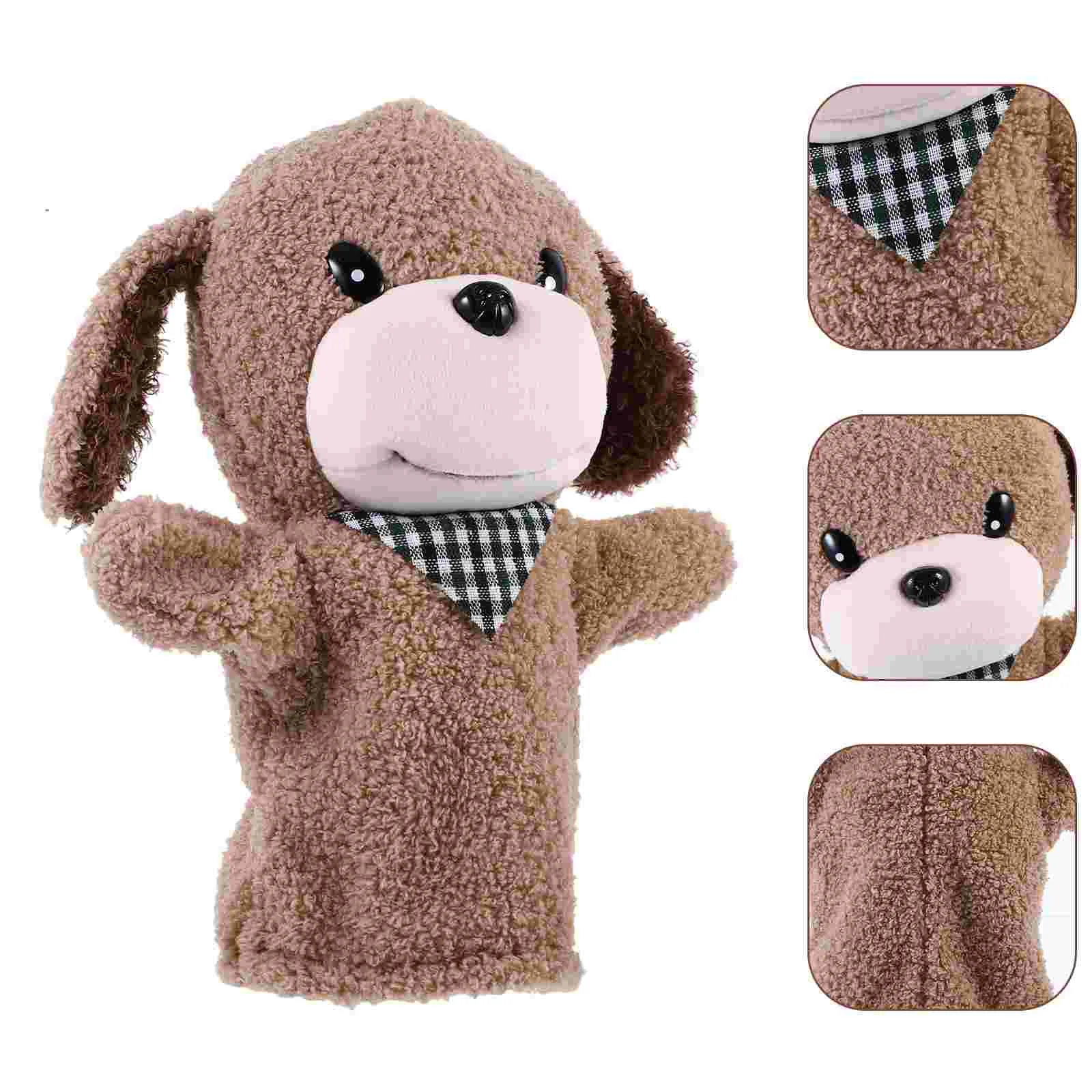 Щенок, марионетка на руку, плюшевое животное, ручная марионетка, рассказ историй, ролевая игрушка на руку