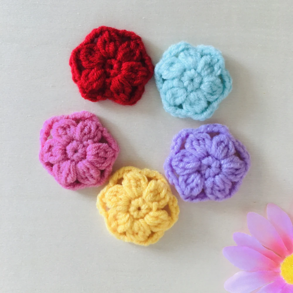 1pack Color Cotton Cord Knitted Flower Applique Petals Children Hair Clip Decoration Handmade DIY Crafts Cloth Paste Accessories
1pack Color Cotton Cord Knitted Flower Applique Petals Children Hair Clip Decoration Handmade DIY Crafts Cloth Paste Accessories