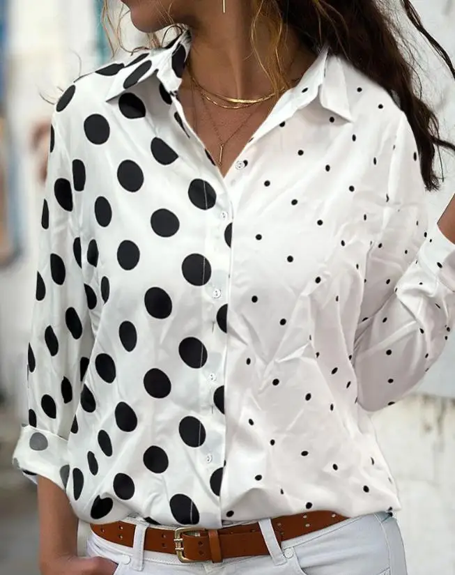 Polka Dot Print Long Sleeve Shirt Women Blouses Fresh Style Loose Women Blouse Cotton Casual Long Sleeve Shirts Lady Tops Blusas
Polka Dot Print Long Sleeve Shirt Women Blouses Fresh Style Loose Women Blouse Cotton Casual Long Sleeve Shirts Lady Tops Blusas