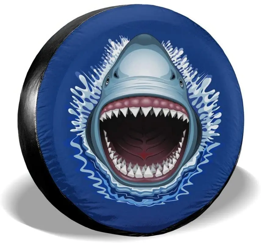 Attack of Open Mouth Sharp Teeth Sea Wildlife Ocean Shark Spare Tire Cover Waterproof Dust-Proof UV Sun Wheel Tire Cover Fit for
Attack of Open Mouth Sharp Teeth Sea Wildlife Ocean Shark Spare Tire Cover Waterproof Dust-Proof UV Sun Wheel Tire Cover Fit for