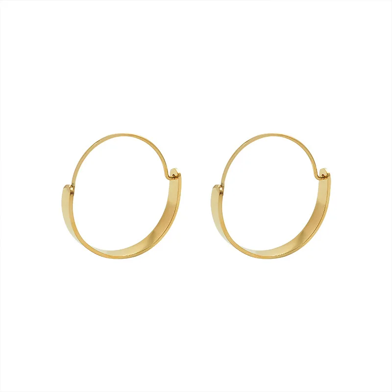 Stainless Steel Jewelry Personality Buckle Plain Ring Earring Simple Hoop Earring For Women
Stainless Steel Jewelry Personality Buckle Plain Ring Earring Simple Hoop Earring For Women