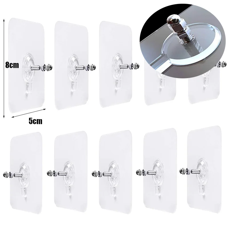 Клейкие гвозди, настенные крючки, акрил, 10 шт.
Клейкие гвозди, настенные крючки, акрил, 10 шт.