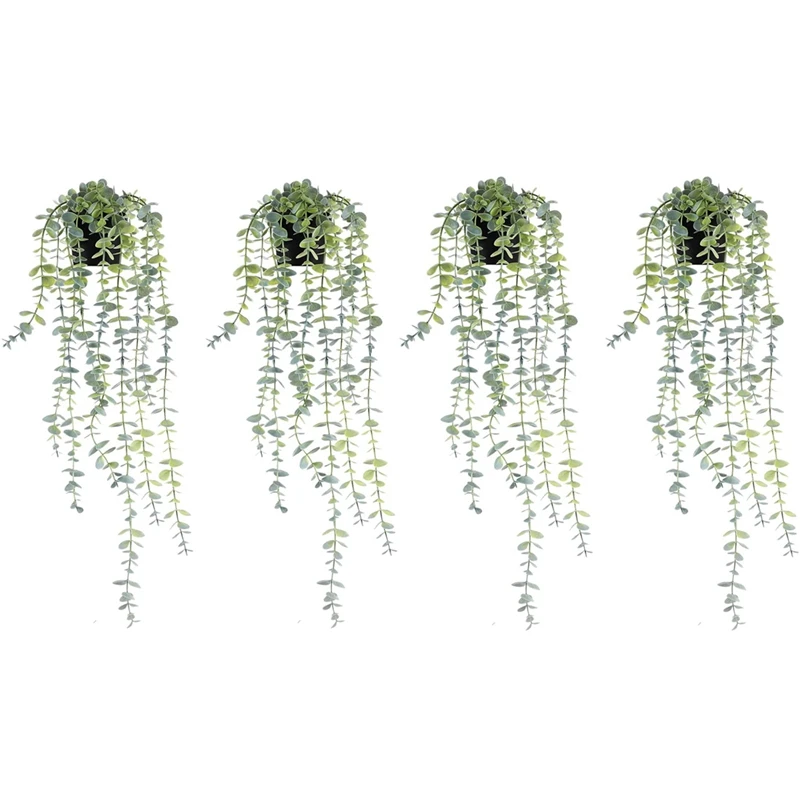 4 Pcs Fake Vines Artificial Hanging Plants Fake Eucalyptus Plants Potted Greenery Vines In Black Pot For Home Indoor
4 Pcs Fake Vines Artificial Hanging Plants Fake Eucalyptus Plants Potted Greenery Vines In Black Pot For Home Indoor