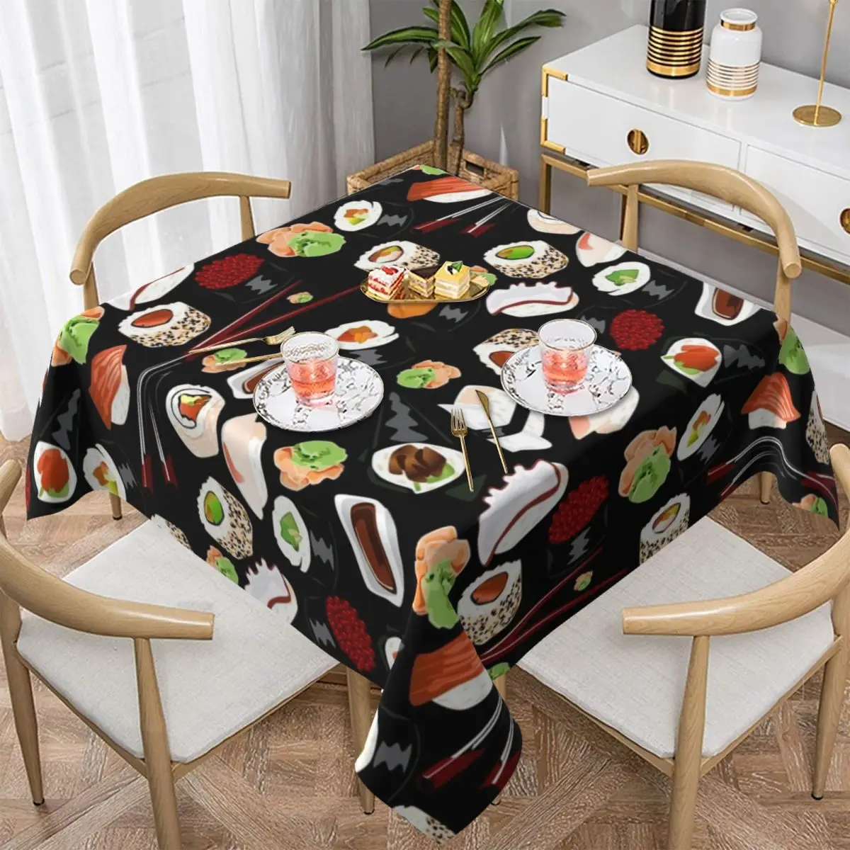 Sushi Tablecloth Water Resistant Table Cloth Decorative Table Cover for Dining Table Buffet Parties Camping
Sushi Tablecloth Water Resistant Table Cloth Decorative Table Cover for Dining Table Buffet Parties Camping