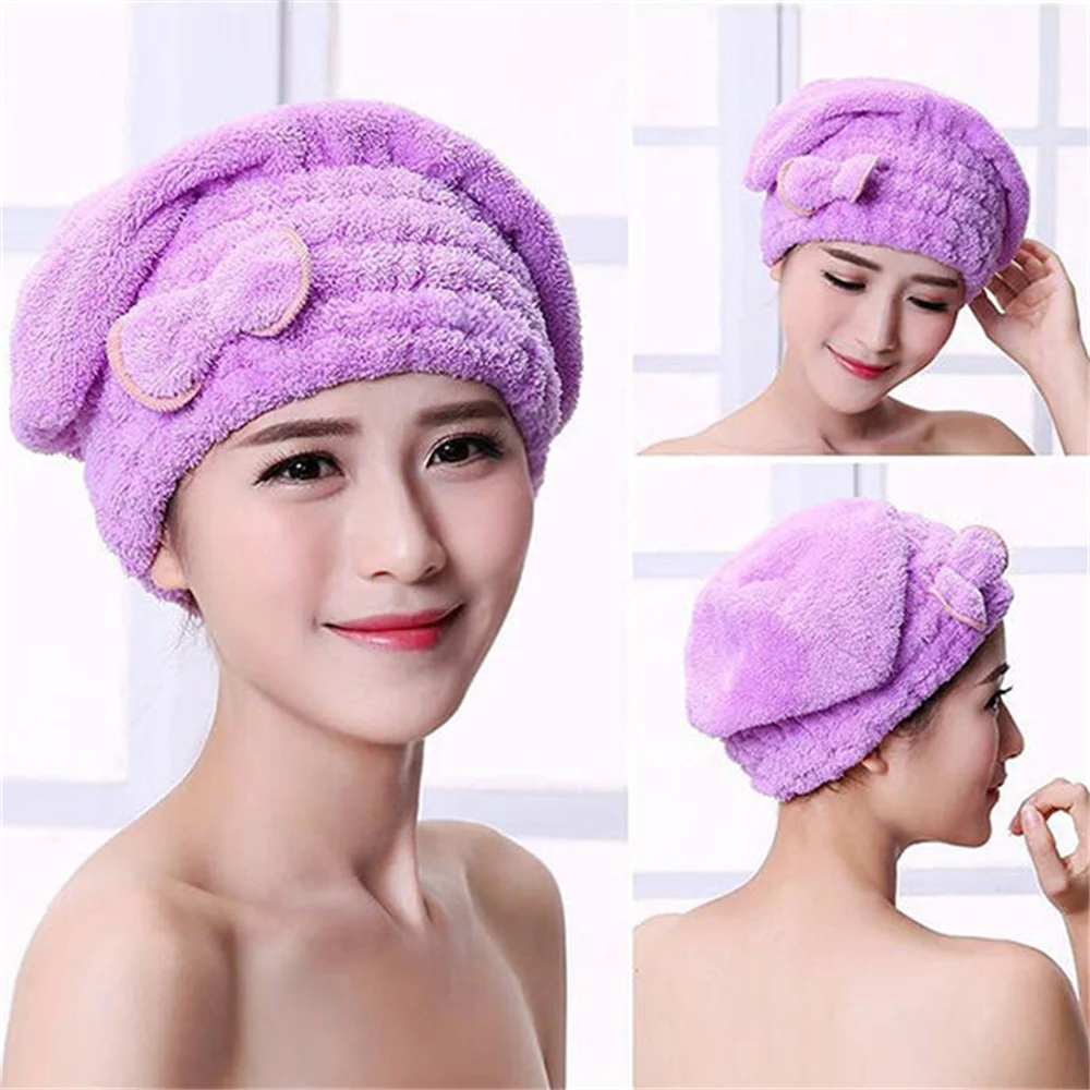 Quick-drying Womens Shower Cap Super Absorbent Thickened Dry Hair Cap Super Absorbent Quick-drying Head Towel Bathroom Supplies
Quick-drying Womens Shower Cap Super Absorbent Thickened Dry Hair Cap Super Absorbent Quick-drying Head Towel Bathroom Supplies