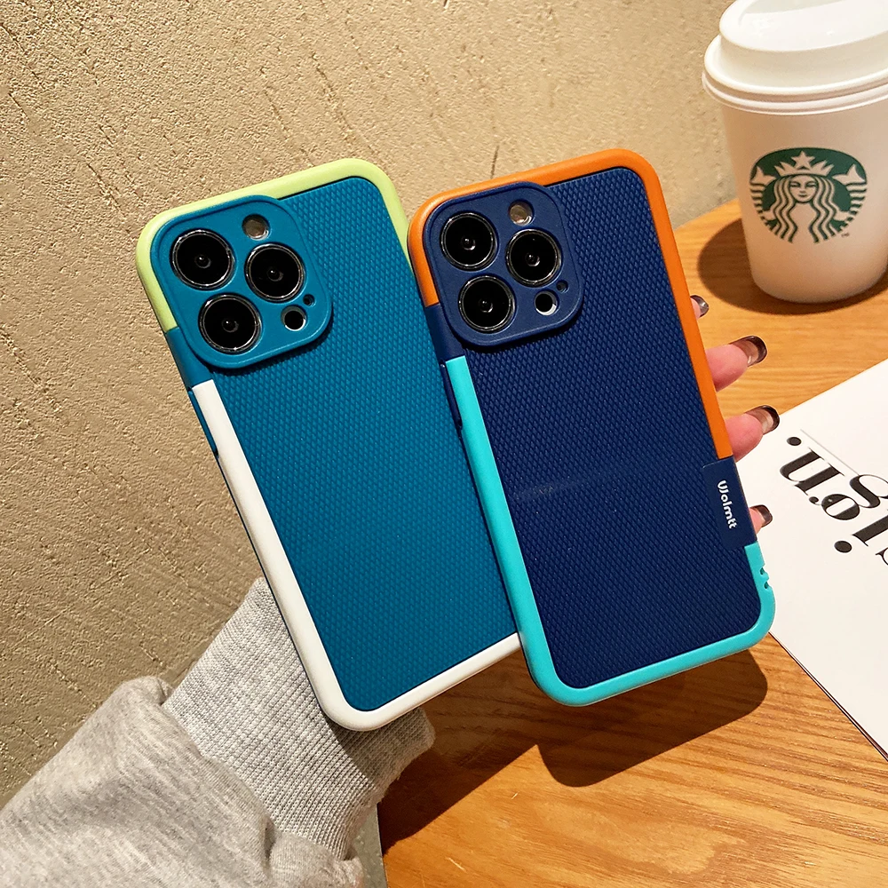 Luxury Two-color Protective Phone Case for IPhone 13 12 11 Pro Max XR X XS 7 8 Plus SE 2020 Camera Lens Protection Cover Cases
Luxury Two-color Protective Phone Case for IPhone 13 12 11 Pro Max XR X XS 7 8 Plus SE 2020 Camera Lens Protection Cover Cases