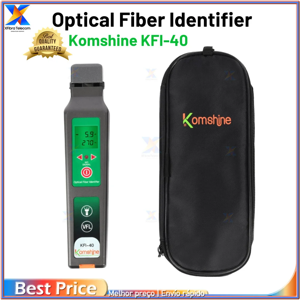 

Komshine KFI-40 Multi Chuck FTTH Live Fiber Identifier Fiber Detector Cable Tester with VFL Function Suitable for 800-1700nm