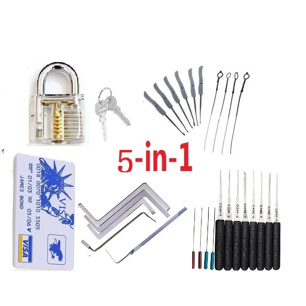5 in 1 Locksmith Supplies Hand Tools Lock Pick Set Row Tension Wrench Tool Broken Key Auto Extractor Remove Hook Hardware
5 in 1 Locksmith Supplies Hand Tools Lock Pick Set Row Tension Wrench Tool Broken Key Auto Extractor Remove Hook Hardware