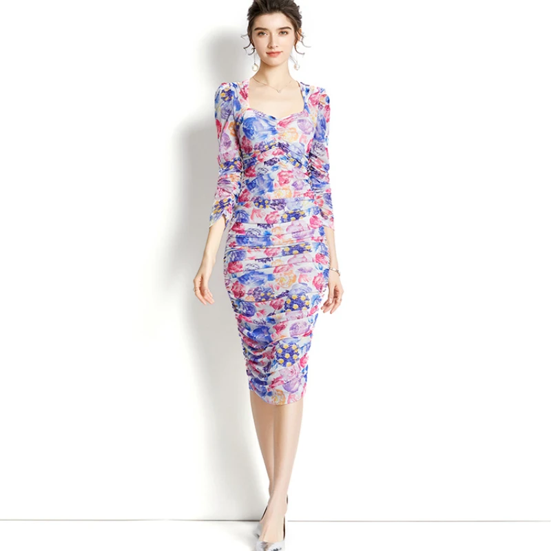 MOKOTODO Women Dress 2022 Spring New Office Lady Casual Pencil Square Collar Knee-Length Polyester Sexy Floral Three Quarter
MOKOTODO Women Dress 2022 Spring New Office Lady Casual Pencil Square Collar Knee-Length Polyester Sexy Floral Three Quarter