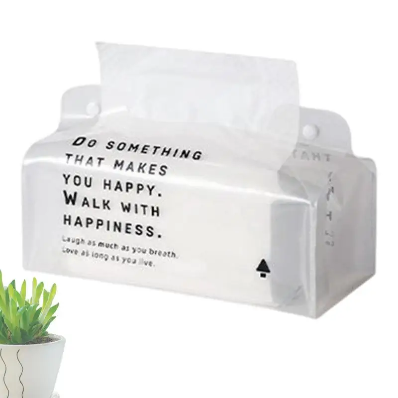 Tissue Box Cover Clear Towel Bag Cover With Top Buckle Design Tissue Box For Living Room Desktop Folding Storage Paper Box Car
Tissue Box Cover Clear Towel Bag Cover With Top Buckle Design Tissue Box For Living Room Desktop Folding Storage Paper Box Car