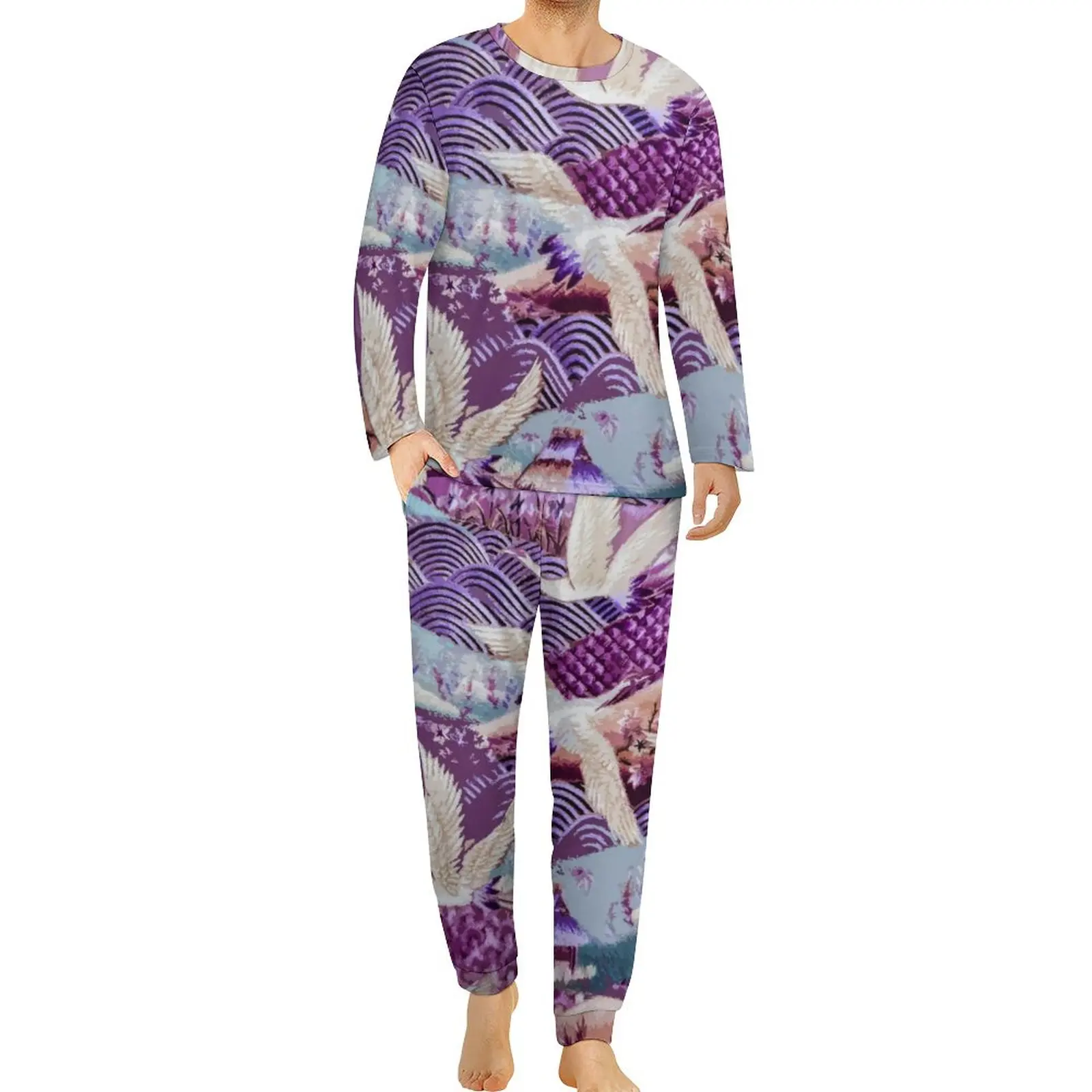Vintage Birds Pajamas Long Sleeves Abstract Art Print 2 Piece Aesthetic Pajama Sets Spring Man Graphic Trendy Oversize Nightwear
Vintage Birds Pajamas Long Sleeves Abstract Art Print 2 Piece Aesthetic Pajama Sets Spring Man Graphic Trendy Oversize Nightwear