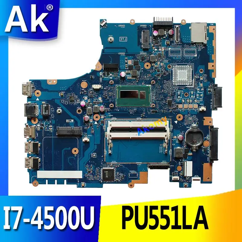 Материнская плата AK PU551LA для ноутбука ASUS PU551L PU551LA PU551LD, протестированная оригинальная материнская плата I7-4500 ЦП
Материнская плата AK PU551LA для ноутбука ASUS PU551L PU551LA PU551LD, протестированная оригинальная материнская плата I7-4500 ЦП