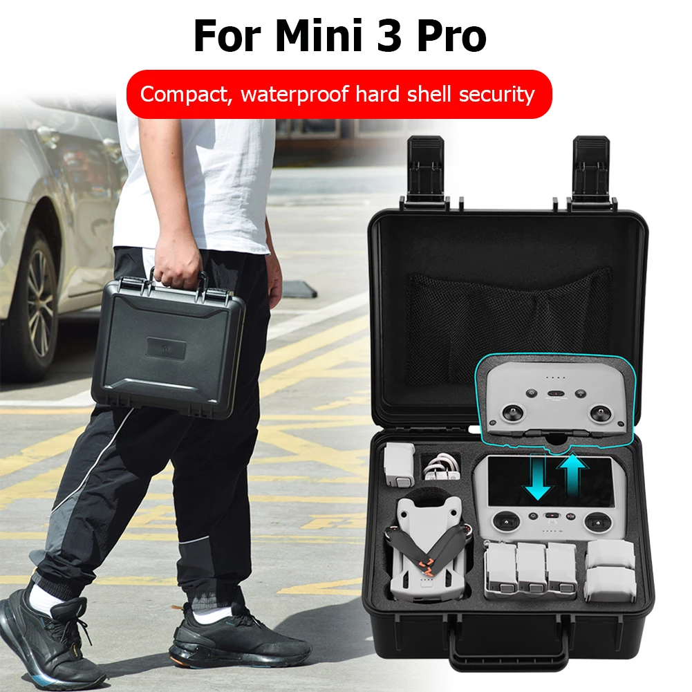 Жесткий чехол, портативный водонепроницаемый чехол для переноски для DJI Mini 3 Pro, аксессуары для корпуса дрона, сумки для хранения 
Жесткий чехол, портативный водонепроницаемый чехол для переноски для DJI Mini 3 Pro, аксессуары для корпуса дрона, сумки для хранения