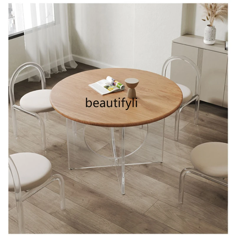 yj Nordic Coffee Shop Acrylic Suspension Occasional Table and Chair Combination Solid Wood round Dining Table
yj Nordic Coffee Shop Acrylic Suspension Occasional Table and Chair Combination Solid Wood round Dining Table