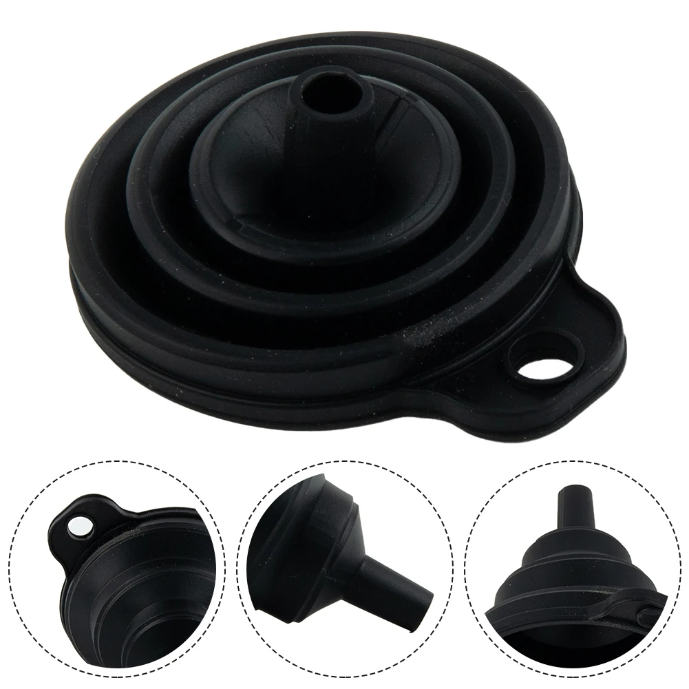 

Universal Foldable Space Saving Engine Oil Top Up Filler Screen Wash Coolant Collapsible Silicone Car Funnel 7cmX6cm