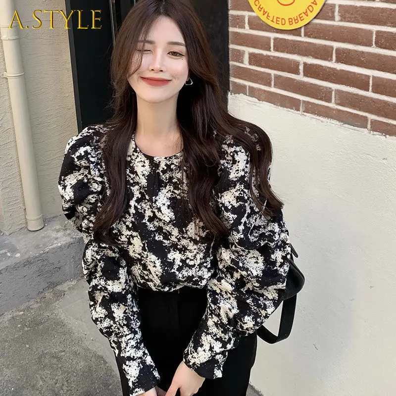 Blouses Women Puff Sleeve Casual Spring Summer O-Neck Tie Dye Blusas Mujer Simple Ins New All-match Ulzzang Stylish College Tops
Blouses Women Puff Sleeve Casual Spring Summer O-Neck Tie Dye Blusas Mujer Simple Ins New All-match Ulzzang Stylish College Tops