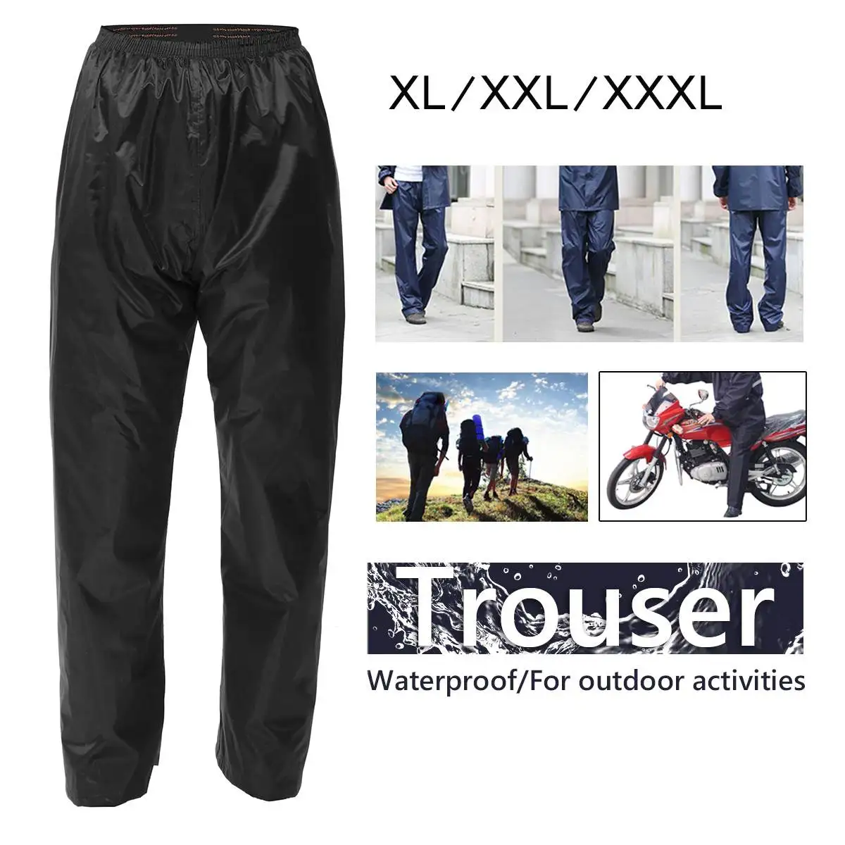 Unisex Outdoor Camping Hiking Rain Pants for Men Women Climbing Waterproof Trousers Over Trouser for Motorcycle Bike Riding
Unisex Outdoor Camping Hiking Rain Pants for Men Women Climbing Waterproof Trousers Over Trouser for Motorcycle Bike Riding