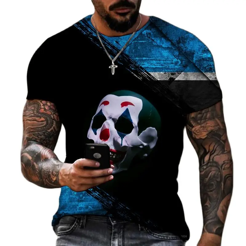 Summer Men's T-shirts 3d Vintage Horror Skull Top Hip Hop Punk Streetwear O-neck Short Sleeve Tee Oversized T Shirt Male Clothes
Summer Men's T-shirts 3d Vintage Horror Skull Top Hip Hop Punk Streetwear O-neck Short Sleeve Tee Oversized T Shirt Male Clothes