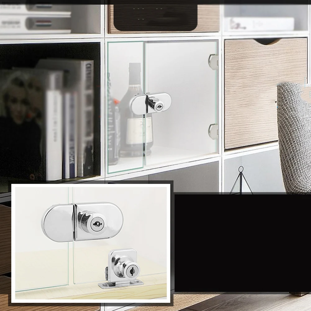 Glass Door Lock Punch-free Display Cabinet Double Door Lock Keys Zinc Alloy For 5-8mm Thick Glass Easy Installation
Glass Door Lock Punch-free Display Cabinet Double Door Lock Keys Zinc Alloy For 5-8mm Thick Glass Easy Installation