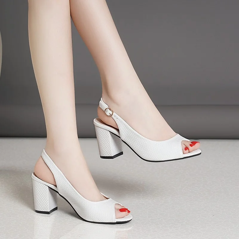 Shoes for Women high quality solid color Women's Sandals summer fish mouth women's shoes Buckle shoes ladies High-heeled sandals
Shoes for Women high quality solid color Women's Sandals summer fish mouth women's shoes Buckle shoes ladies High-heeled sandals