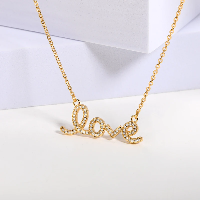 Romantic Love Statement Necklace For Women Collares Best Gifts Crystals Letters Gold Color Pendant Necklace Engagement Jewelry
Romantic Love Statement Necklace For Women Collares Best Gifts Crystals Letters Gold Color Pendant Necklace Engagement Jewelry