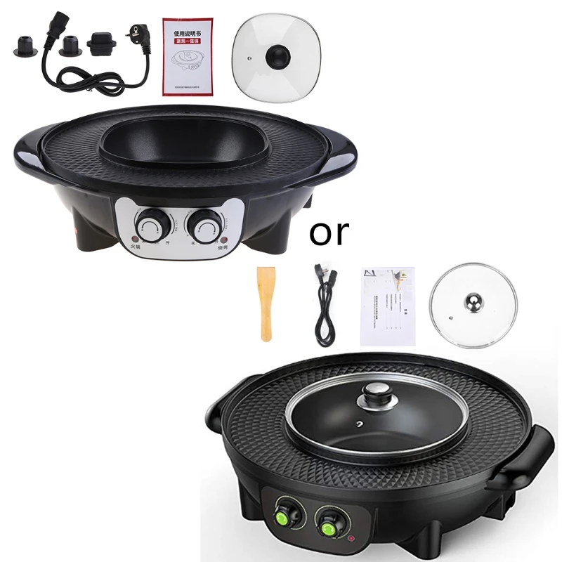 Korean Barbecue Hot Pot Dual Pot Built-in Cooking Pot Electric Hot Pot Electric 367A
Korean Barbecue Hot Pot Dual Pot Built-in Cooking Pot Electric Hot Pot Electric 367A