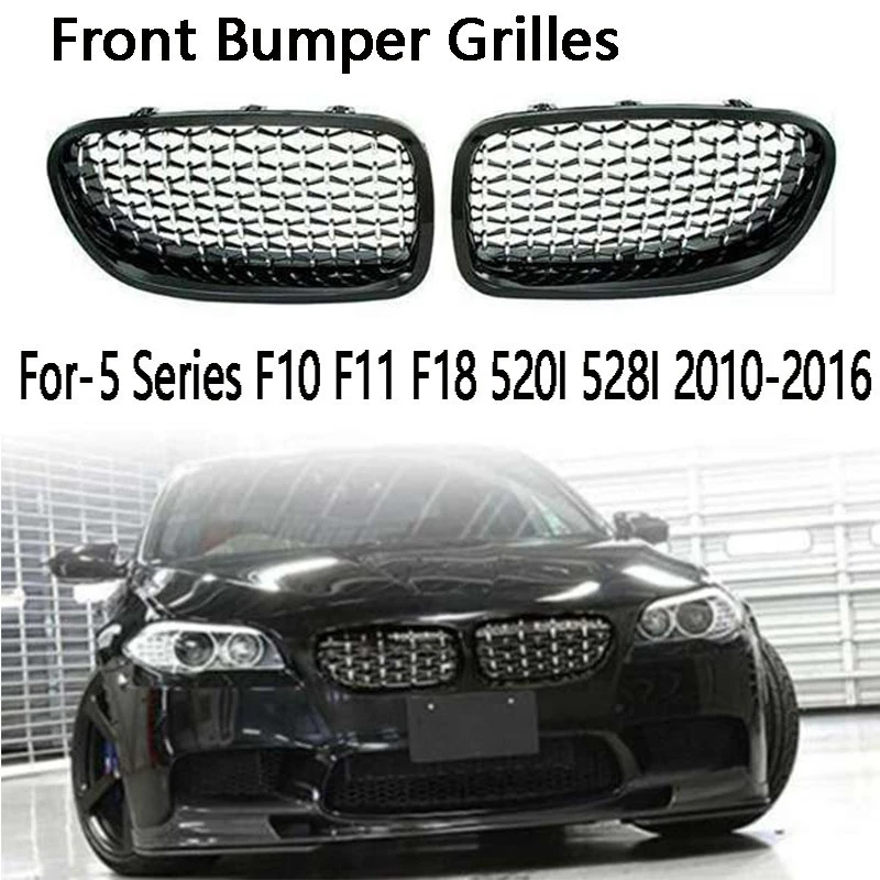 2PCS Car Front Bumper Grilles Middle Mesh Grille Diamond Kidney Grilles For-BMW 5 Series F10 F11 F18 520I 528I 2010-2016
2PCS Car Front Bumper Grilles Middle Mesh Grille Diamond Kidney Grilles For-BMW 5 Series F10 F11 F18 520I 528I 2010-2016