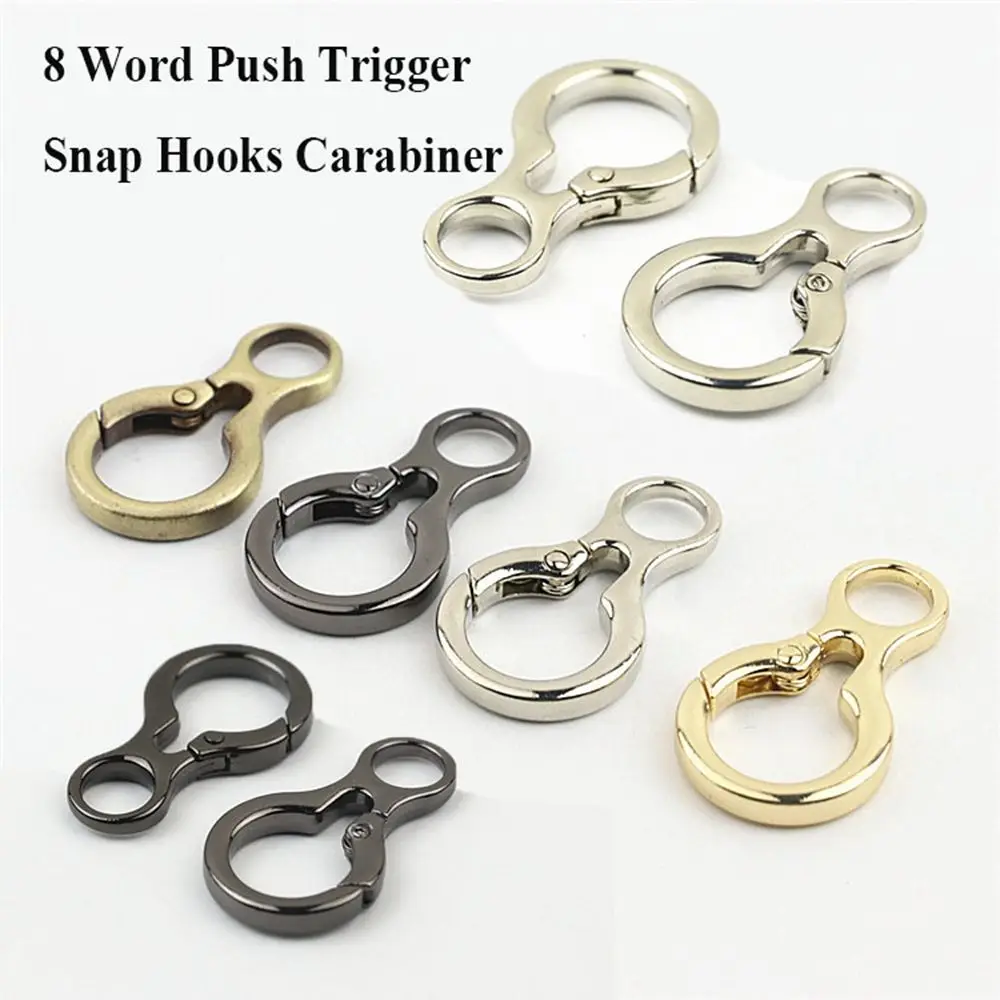 Black gold silver 8-Word Push Trigger Spring O-Ring Buckles Carabiner Purses Handbags Snap Clasp Clip Bag Belt Buckle
Black gold silver 8-Word Push Trigger Spring O-Ring Buckles Carabiner Purses Handbags Snap Clasp Clip Bag Belt Buckle