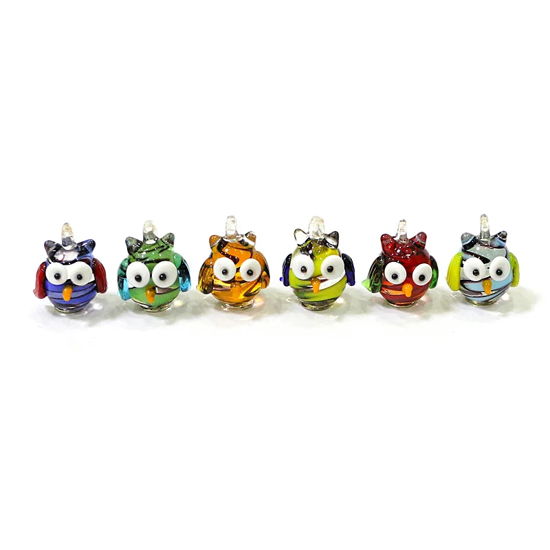 6pcs Cute Owl Mini Figurine Charm Glass Pendant Halloween Hanging Decor Bird Tiny Statues DIY Women's Jewelry Making Accessories
6pcs Cute Owl Mini Figurine Charm Glass Pendant Halloween Hanging Decor Bird Tiny Statues DIY Women's Jewelry Making Accessories