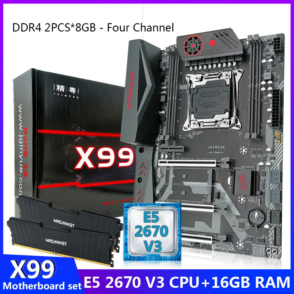 X99 TITANIUM D4 Motherboard Combo Xeon CPU E5 2670 V3 LAG 2011-3 DDR4 RAM 2x8GB=16GB Memory Four Channel NVME M.2 USB 3.0
X99 TITANIUM D4 Motherboard Combo Xeon CPU E5 2670 V3 LAG 2011-3 DDR4 RAM 2x8GB=16GB Memory Four Channel NVME M.2 USB 3.0