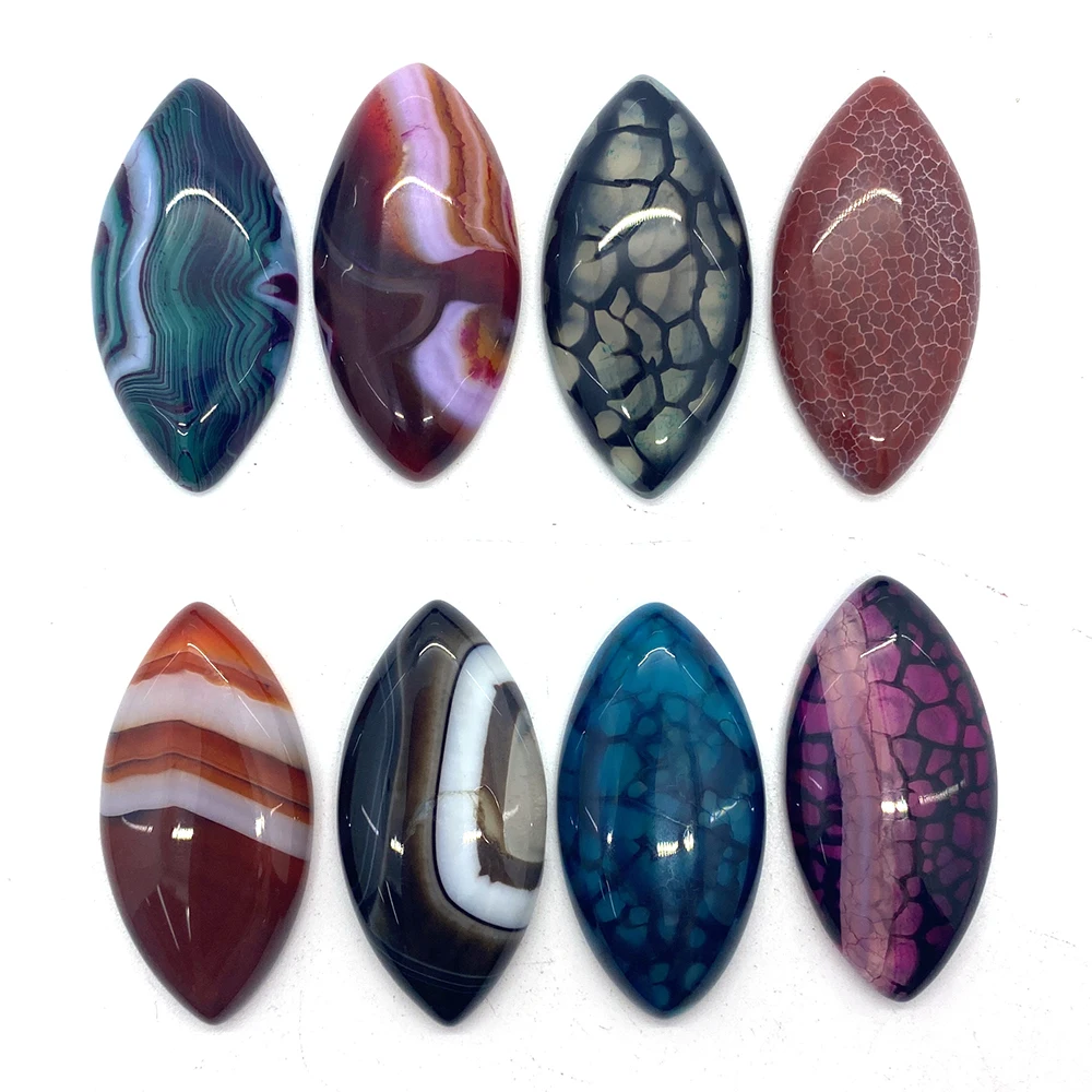 19x39mm Natural Quartz Agate Stripe Charm Carnelian Oval Marquise Cabochon Fashion Charm Gem Jewelry Necklace Accessories
19x39mm Natural Quartz Agate Stripe Charm Carnelian Oval Marquise Cabochon Fashion Charm Gem Jewelry Necklace Accessories