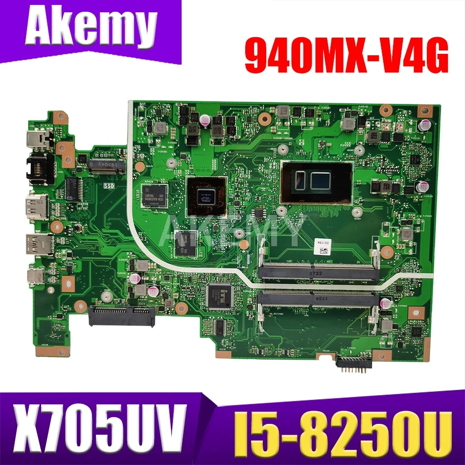 Akemy X705UV Motherboard For ASUS X705UDR X705UQ X705UV X705UB X705UD X705U X705UVR Laotop Mainboard i5-8250U CPU 940MX GPU
Akemy X705UV Motherboard For ASUS X705UDR X705UQ X705UV X705UB X705UD X705U X705UVR Laotop Mainboard i5-8250U CPU 940MX GPU