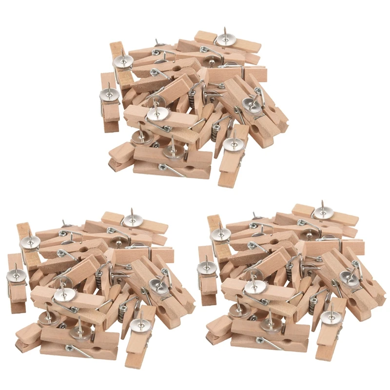 Push Pins With Wooden Clips Pushpins Tacks Thumbtacks, Creative Paper Clips With Pins Natural Color 60Pcs
Push Pins With Wooden Clips Pushpins Tacks Thumbtacks, Creative Paper Clips With Pins Natural Color 60Pcs