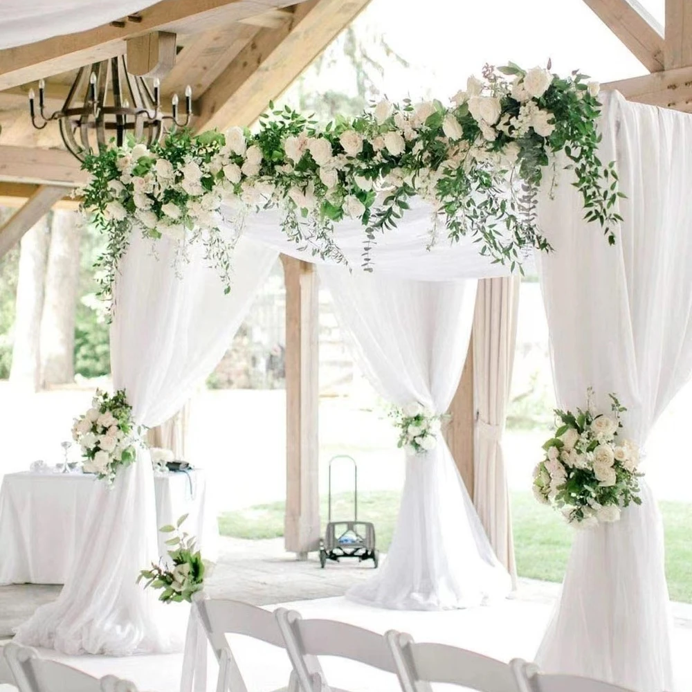 Wedding Decoration Solid Color Sheer Chiffon Table Runner Bridal Shower Birthday Decoration Tulle Event Party Supplies 70x300cm
Wedding Decoration Solid Color Sheer Chiffon Table Runner Bridal Shower Birthday Decoration Tulle Event Party Supplies 70x300cm