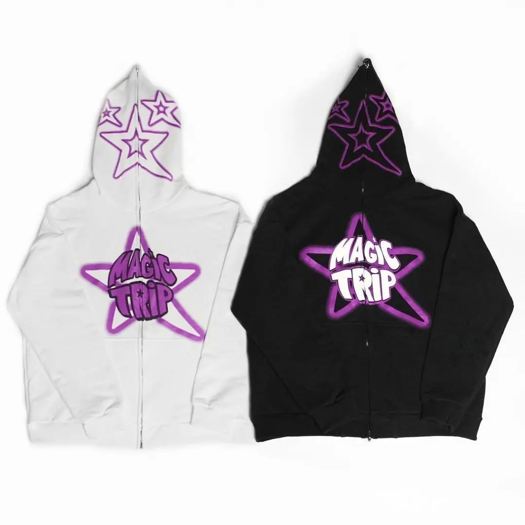 Zip Hoodie Star letter graphics goth Sweatshirt Sport Coat Pullover Gothic Long Sleeve Oversized hoodie Y2k jacket Men's hoodies
Zip Hoodie Star letter graphics goth Sweatshirt Sport Coat Pullover Gothic Long Sleeve Oversized hoodie Y2k jacket Men's hoodies