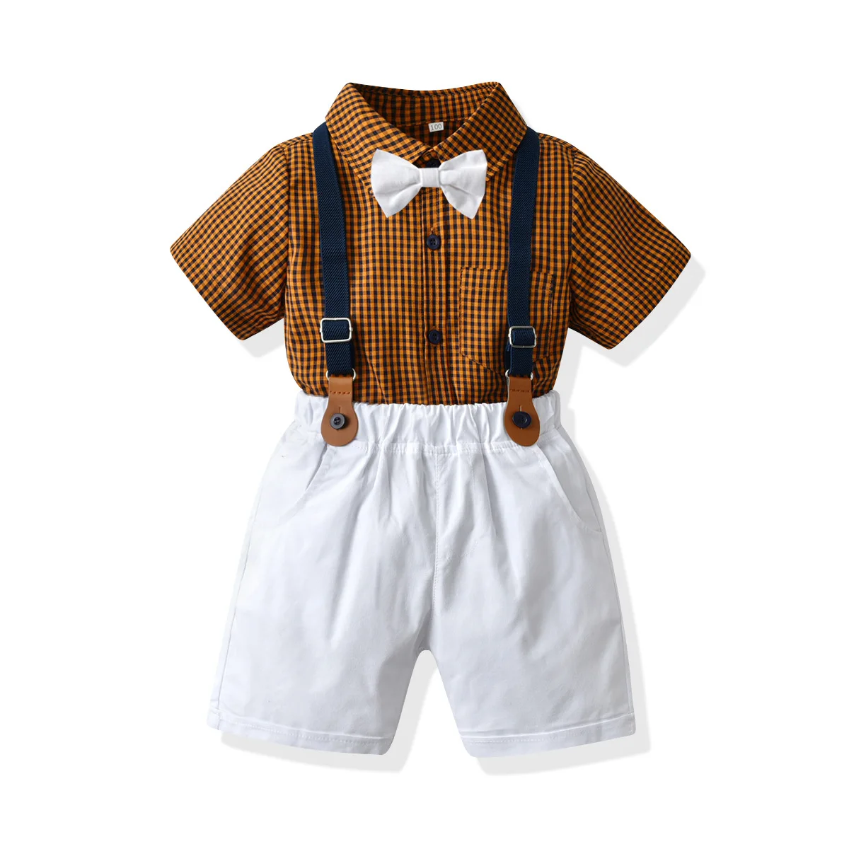 Children Gentleman Clothing Sets Baby Boy Clothes Toddler Plaid Shirt + Solid Suspender Shorts 2pcs Set Infant Party Outfits
Children Gentleman Clothing Sets Baby Boy Clothes Toddler Plaid Shirt + Solid Suspender Shorts 2pcs Set Infant Party Outfits