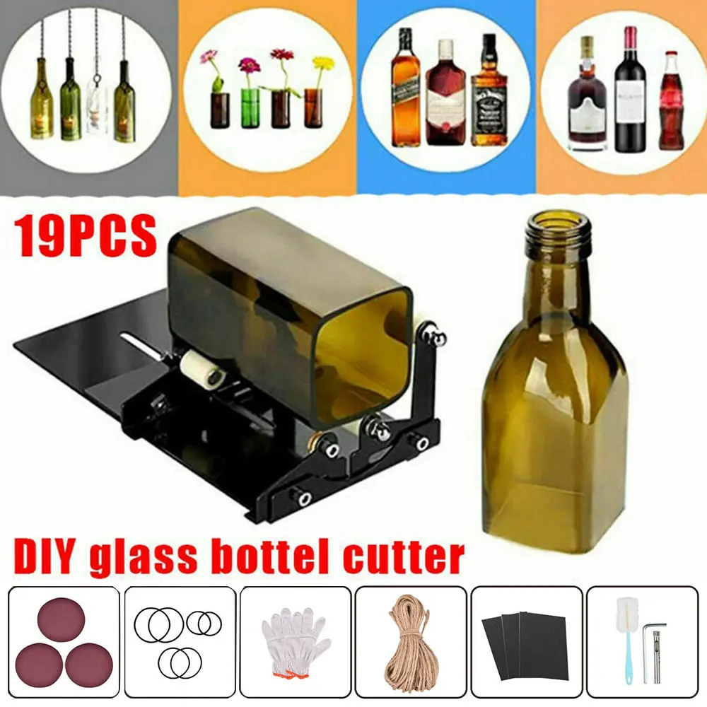 Adjustable Glass Bottle Cutter Kit Stainless Steel Square Round Bottle Cutting Machine Professional DIY Crafting Recycle Tool
Adjustable Glass Bottle Cutter Kit Stainless Steel Square Round Bottle Cutting Machine Professional DIY Crafting Recycle Tool