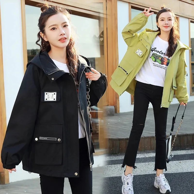 2023 New Spring Autumn Trench Coats Large Size Women's Clothing Hooded Windbreaker Coat Slim Contrast Color Girls Tops BC322
2023 New Spring Autumn Trench Coats Large Size Women's Clothing Hooded Windbreaker Coat Slim Contrast Color Girls Tops BC322