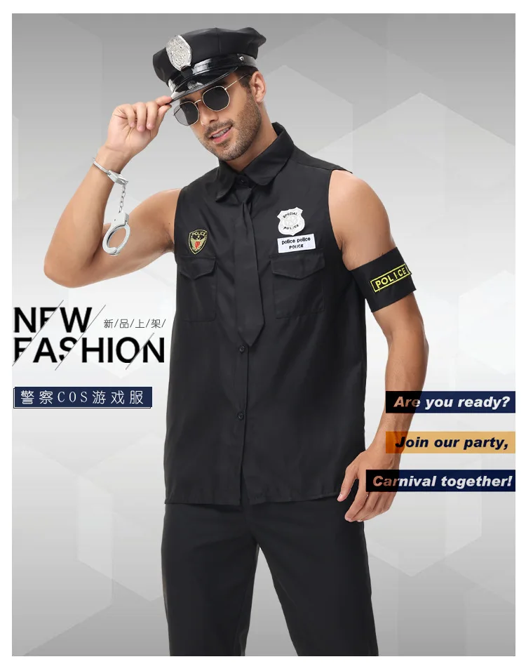 Black Cop Officer Uniform Adults Police Officer Policeman Costumes For Halloween Adult America U.S. Police Unifrom
Black Cop Officer Uniform Adults Police Officer Policeman Costumes For Halloween Adult America U.S. Police Unifrom