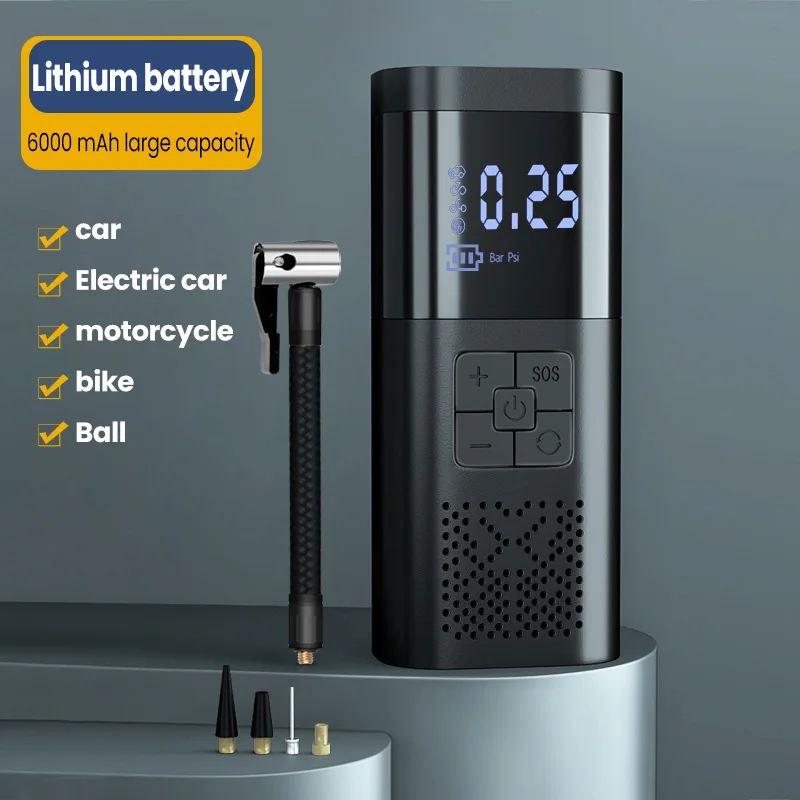 Portable Smart Air Pump Car Air Compressor Electric Tyre Inflator Pump With LED Lamp For Motorcycle Bicycle Tire Inflatable Pump
Portable Smart Air Pump Car Air Compressor Electric Tyre Inflator Pump With LED Lamp For Motorcycle Bicycle Tire Inflatable Pump