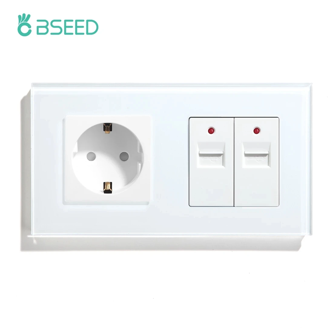 BSEED Socket EU Standard With USB Charger Wall Socket Outlet 100V-240V White Black Gloden Crystal Glass Panel
BSEED Socket EU Standard With USB Charger Wall Socket Outlet 100V-240V White Black Gloden Crystal Glass Panel